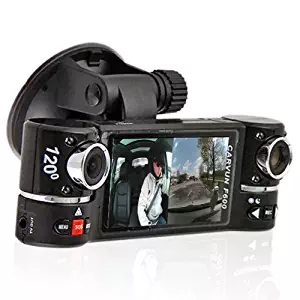 inDigi 2.7" TFT LCD Dual Camera Rotated Lens Car DVR Vehicle Video Recorder Dash Cam