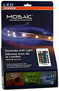 SYLVANIA General Lighting 72344 Mosaic Starter Light Kit,Four 2-Feet Color Changing LED Strips and Connector Tape Light, Multi Color