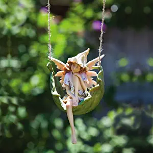 Evergreen Garden Petal Fairies Pensive Pixie Hanging Statuary