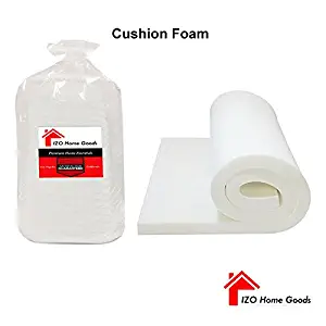 IZO Home Goods Premium HI-Density Cushion and Upholstery Poly Foam Padding 1" x 27" x 76"