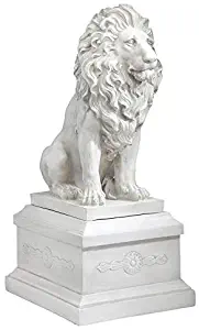 Design Toscano Lion of Florence Sentinel Statue and Base