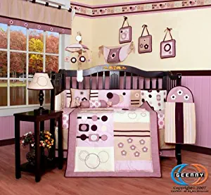 GEENNY Boutique Crib Bedding Set, Baby Girl Artist, 13 Piece