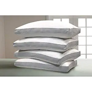 Blue Ridge Home Fashions 1000 Thread Count PIMA Cotton Down Alternative Pillow (4-Pack) (Vacuum Packed), Jumbo, White