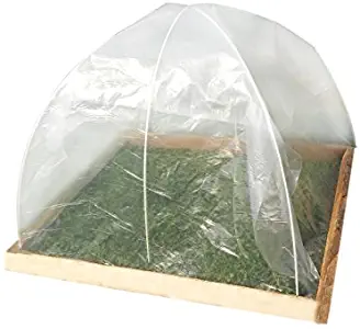 Agfabric Grow Tunnel, 4Ftx4Ft With 2.4Mil Film Special Design For Raised Bed With Clear Plastic Film Covering,Plant Cover &Frost Blanket for Season Extension and Seed Germination