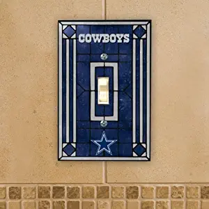 The Memory Company NFL Art Glass Switch Cover NFL Team: Dallas Cowboys