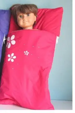 Jiminee's Doll Clothes Sleeping Bag in Raspberry. Fits Dolls Such as American Girl and Bitty Baby