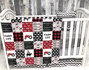 Baby Nursery Bedding, Baby, Farm LIfe, Cow, Chickens, Gender Neutral, Cowboy, Farmer, Tractor, Baby Bedding, Crib Bedding, Babylooms