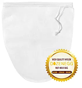Nut Milk Bag - Reusable and Durable - Food Grade- Food Strainer - Filter Bags - Fine Mesh Strainer - Mesh Filter - - Excellent Multi-purpose Kitchen Tool