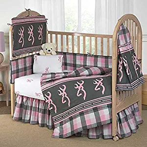 Buckmark Plaid Crib Bedskirt