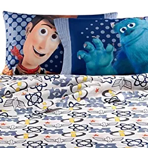 Disney Pixar Patchwork Sheet Set - Toy Story - Monster Inc (Full, Multi)