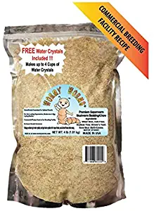 Wormy Worms Premium Mealworm Superworm Bedding Chow Commercial Breeding Facility Recipe (Premium Mix 4lb)