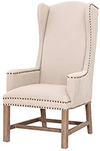 MAKLAINE Dining Arm Chair in Oatmeal and Stone Wash