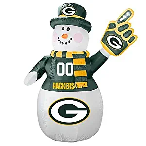 Boelter Brands NFL Green Bay Packers Inflatable Snowman, 7ft