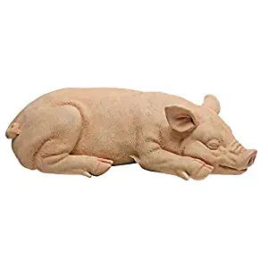 Design Toscano Piggy Garden Statue Sandman, Multicolored