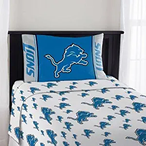 THE NORTHWEST COMPANY NFL Detroit Lions Mascot Twin Sheet Set
