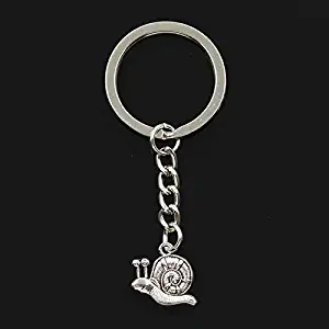 Key Chains - Fashion 30mm Key Ring Metal Key Chain Keychain Jewelry Antique Silver Plated Garden Snail 1618mm Pendant - by ptk12-1 PCs