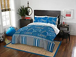 Detroit Lions NFL Queen Comforter & Logo'd Sheets, 5 Piece NFL Bedding, New! + Homemade Wax Melts