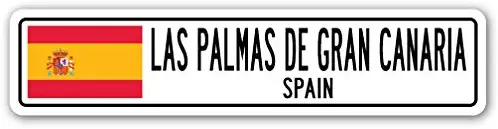 LAS Palmas DE Gran Canaria, Spain Street Sign Spaniard Flag City Country Gift