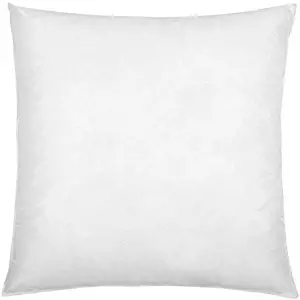 IZO Home Goods Premium Hypoallergenic Throw Pillow Insert Sham Square Form Polyester, 18" L X 18" W, Standard/White