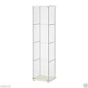 (Ship from USA) IKEA DETOLF Glass - Door Cabinet, White .PACKNO-5R27G2-1C82HY3288