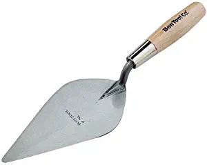 Bon 72-232 10-Inch Pro Plus Carbon Steel Narrow London Masonry Trowel with Wood Handle