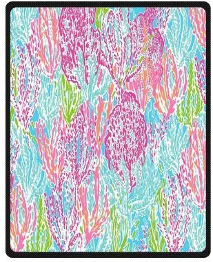 Fashion press Creative Blanket Lilly Pulitzer Blanket 40x50 Inch Fleece Blanket Sheet Throw Bedding Blanket Fleece Throw Blanket Baby Blanket Travel Blanket Indoor / Outdoor