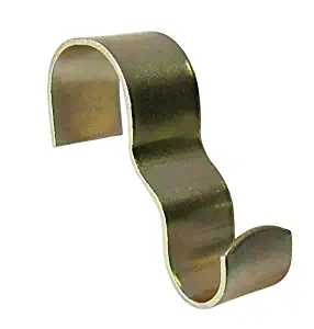 Molding Hooks - 100 Pack - Picture Rail Hangers - Brass Plated Steel - Picture Rail Hooks Wide - Bulk 100 Pack