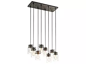 Kichler 42890OZ Brinley Chandelier, 8 Light Incandescent 800 Total Watts, Olde Bronze