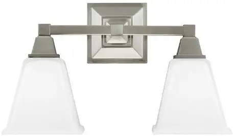 Sea Gull Lighting 4450402-962 Denhelm Two Light Wall / Bath Vanity Style Lights, Brushed Nickel Finish