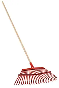 Corona Clipper RK62001 Corona RK 62001 Leaf Rake with Wooden Handle, 19", Inches, Red