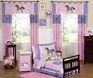 Sweet Jojo Designs 5-Piece Pretty Pony Horse Toddler Bedding Girls Set