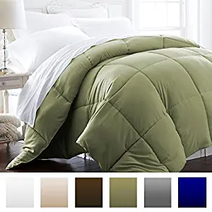 Beckham Hotel Collection 1600 Series - Lightweight - Luxury Goose Down Alternative Comforter - Hotel Quality Comforter and Hypoallergenic - King/Cali King - Olive