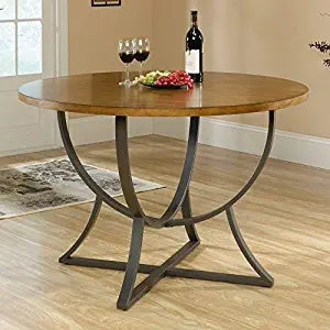 Sauder Cannery Bridge Round Dinette Table, Pecan finish