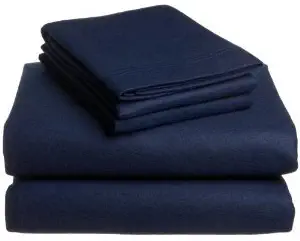 Twin Extra Long 100% Cotton jersey Sheet Set - Soft and Comfy - By Crescent BeddingNavy Twin XL