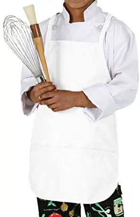 Chef Works Kid's Chef Apron, White, One Size