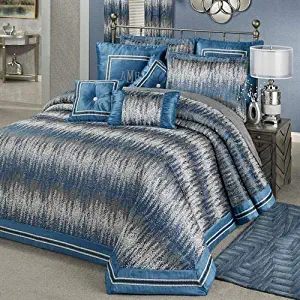 Touch of Class Seleca Grande Bedspread Federal Blue