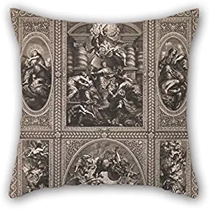 Artistdecor Oil Painting Simon Gribelin - From The Painting Of The Ceiling In The Banqueting House At White-Hall In The Year 1720 Throw Pillow Covers 20 X 20 Inches / 50 By 50 Cm Gift Or Decor For