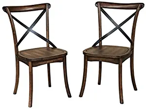 Intercon Lindsay by Back Side Chair (Set of 2), Walnut Finish