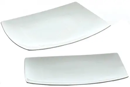 Gracious Dining 2 Piece Serving Platter Set, White