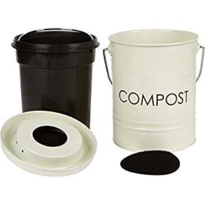 The Relaxed Gardener Kitchen Compost Bin (0.8 Gallon) - Rust Proof and Leak Proof - Built Tough to Last a Lifetime