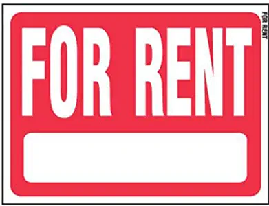 HY-KO Products RS-603 for Rent Plastic Sign, 24 in x 19 in, White/Red