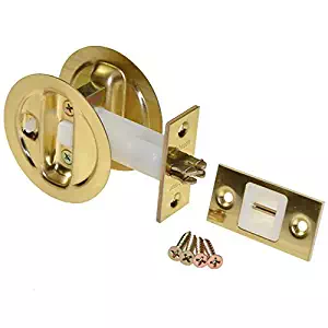 Johnson Hardware Brass Pocket Door Privacy Lock