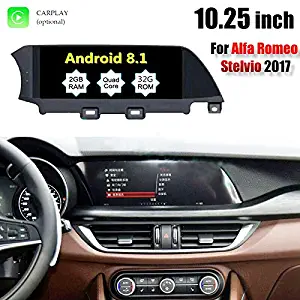 10.25“ Android 8.1 (2+32) G 4G Car Multimedia Player Stereo GPS Radio for Alfa Romeo Stelvio 2017-2019