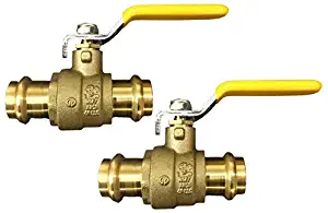 3/4" Propress Brass Ball Valve (2 pcs) Lead Free