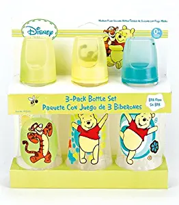 Winnie The Pooh Three Pack Deluxe Baby Bottle Set