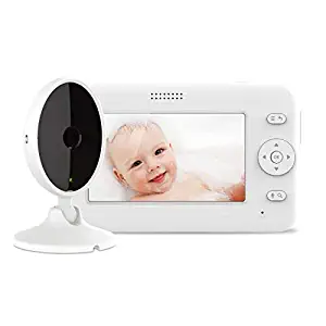 Baby Monitor, 4.3” Video Baby Monitor with Camera Audio, Long Battery Life/VOX, 1000ft Range, Room Temperature & Accurate Audio Sensor, Infrared Night Version, 2-Way Audio, Out of Range Alert