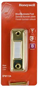 Honeywell Wired Illuminated Push Button for Door Chime, RPW113A1008/A