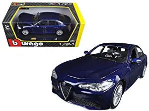 2016 Alfa Romeo Giulia Blue 1/24 Diecast Model Car by Bburago 21080BL