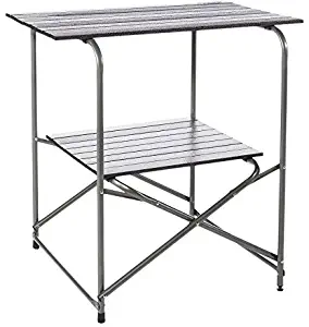 Kamp-Rite 2 Tier Kwik Prep Table, Silver