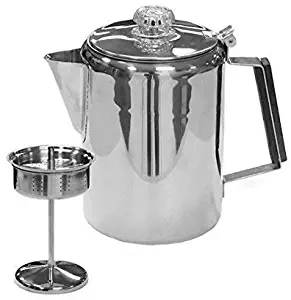 Stansport Stainless Steel Percolator Coffee Pot - 9 Cup